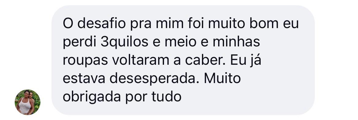 Depoimento Perdi 3,5kg